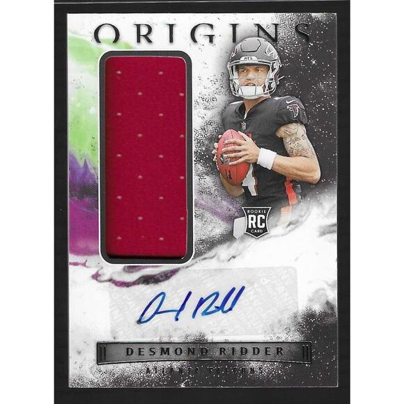 2022 Panini Origins Desmond Ridder RC Patch Auto Falcons RPA